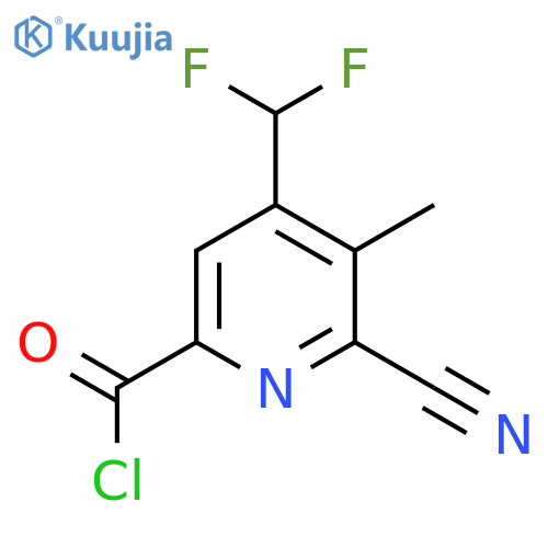 2-Cyano-4-(difluoromethyl)-3-methylpyridine-6-carbonyl chloride structure