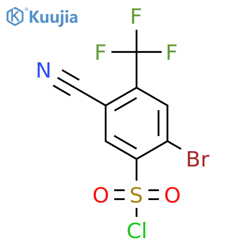 2-Bromo-5-cyano-4-(trifluoromethyl)benzenesulfonyl chloride structure