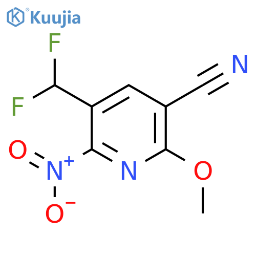 3-Cyano-5-(difluoromethyl)-2-methoxy-6-nitropyridine structure