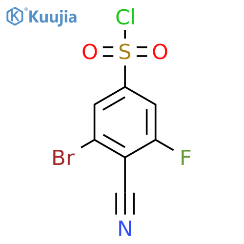 3-Bromo-4-cyano-5-fluorobenzenesulfonyl chloride structure