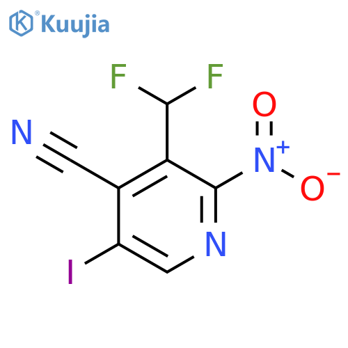 4-Cyano-3-(difluoromethyl)-5-iodo-2-nitropyridine structure