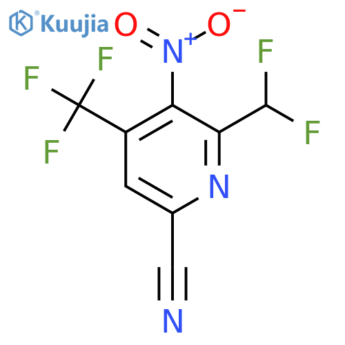 6-Cyano-2-(difluoromethyl)-3-nitro-4-(trifluoromethyl)pyridine structure