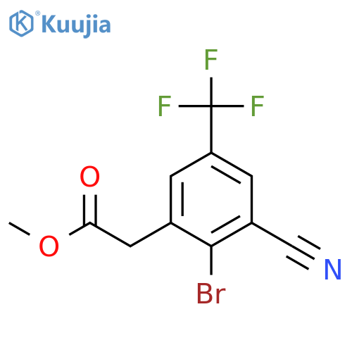 Methyl 2-bromo-3-cyano-5-(trifluoromethyl)phenylacetate structure