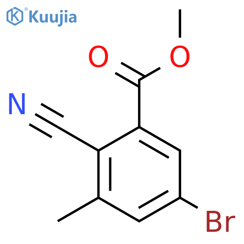 Methyl 5-bromo-2-cyano-3-methylbenzoate structure