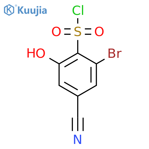 2-Bromo-4-cyano-6-hydroxybenzenesulfonyl chloride structure