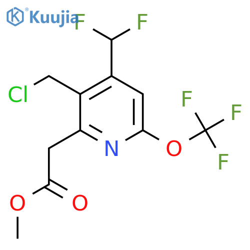 Methyl 3-(chloromethyl)-4-(difluoromethyl)-6-(trifluoromethoxy)pyridine-2-acetate structure