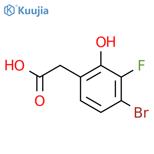 4-Bromo-3-fluoro-2-hydroxyphenylacetic acid structure