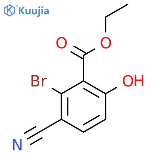 Ethyl 2-bromo-3-cyano-6-hydroxybenzoate structure