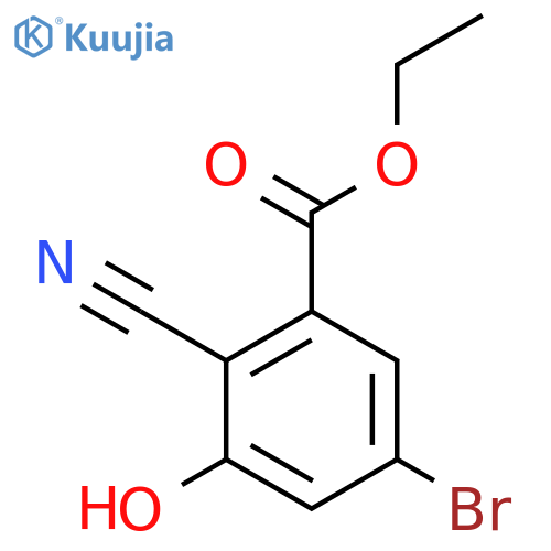 Ethyl 5-bromo-2-cyano-3-hydroxybenzoate structure