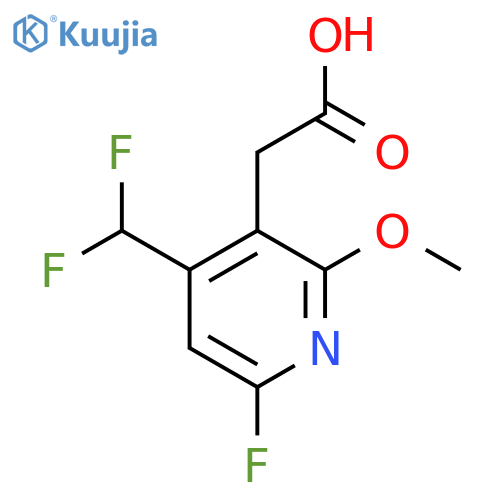 4-(Difluoromethyl)-6-fluoro-2-methoxypyridine-3-acetic acid structure