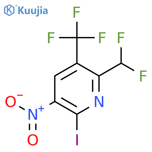 2-(Difluoromethyl)-6-iodo-5-nitro-3-(trifluoromethyl)pyridine structure