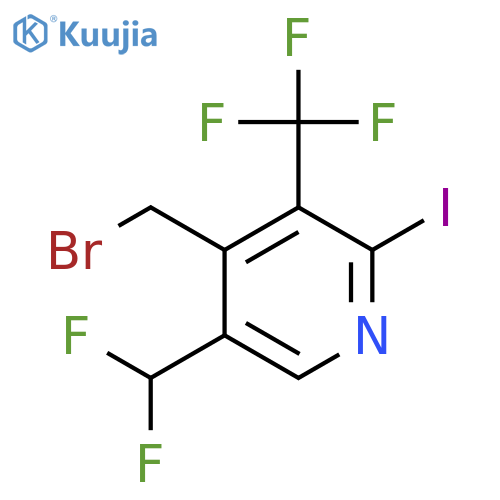 4-(Bromomethyl)-5-(difluoromethyl)-2-iodo-3-(trifluoromethyl)pyridine structure