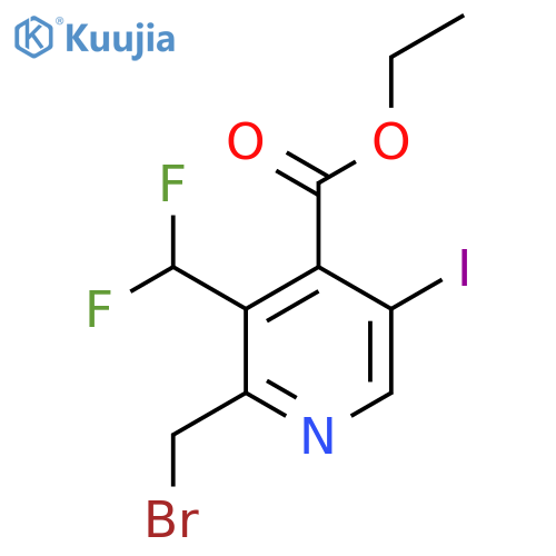Ethyl 2-(bromomethyl)-3-(difluoromethyl)-5-iodopyridine-4-carboxylate structure
