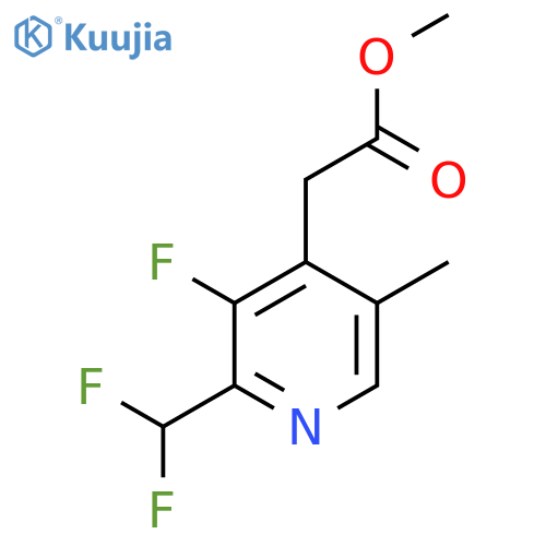 Methyl 2-(difluoromethyl)-3-fluoro-5-methylpyridine-4-acetate structure