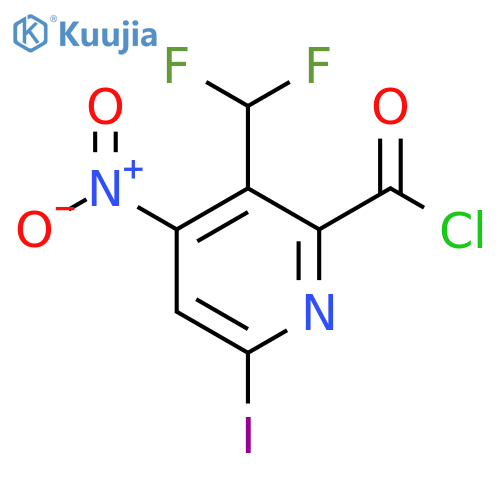 3-(Difluoromethyl)-6-iodo-4-nitropyridine-2-carbonyl chloride structure