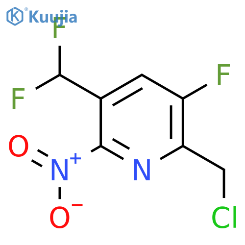 2-(Chloromethyl)-5-(difluoromethyl)-3-fluoro-6-nitropyridine structure