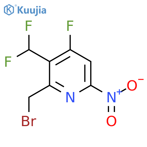 2-(Bromomethyl)-3-(difluoromethyl)-4-fluoro-6-nitropyridine structure