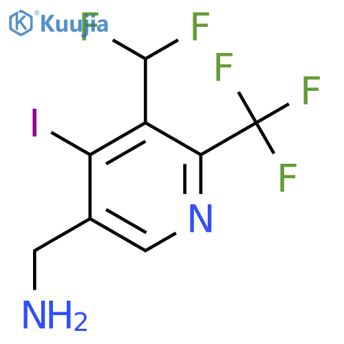 5-(Aminomethyl)-3-(difluoromethyl)-4-iodo-2-(trifluoromethyl)pyridine structure