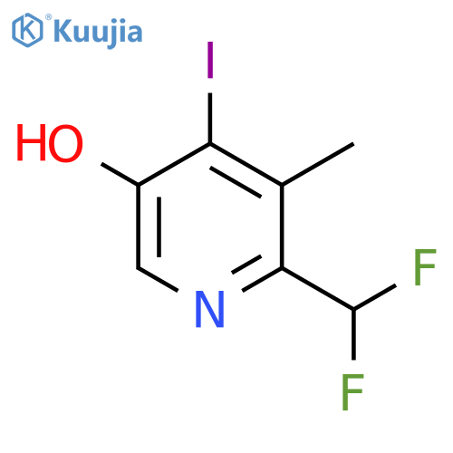 2-(Difluoromethyl)-5-hydroxy-4-iodo-3-methylpyridine structure