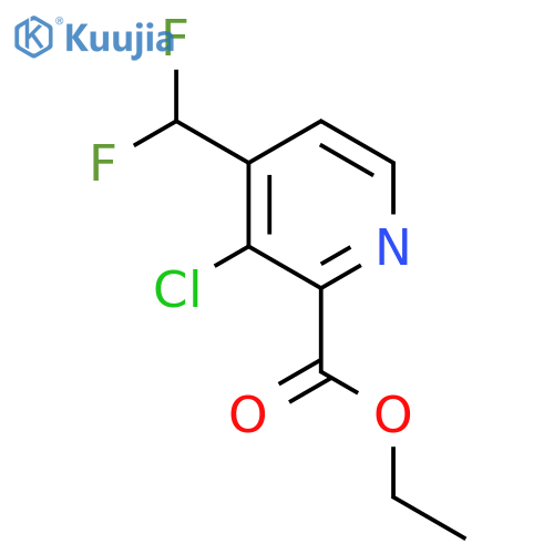Ethyl 3-chloro-4-(difluoromethyl)pyridine-2-carboxylate structure