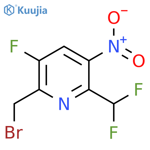 2-(Bromomethyl)-6-(difluoromethyl)-3-fluoro-5-nitropyridine structure