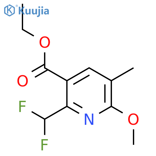 Ethyl 2-(difluoromethyl)-6-methoxy-5-methylpyridine-3-carboxylate structure