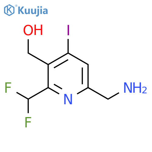 6-(Aminomethyl)-2-(difluoromethyl)-4-iodopyridine-3-methanol structure