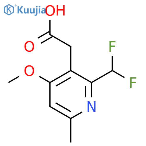 2-(Difluoromethyl)-4-methoxy-6-methylpyridine-3-acetic acid structure