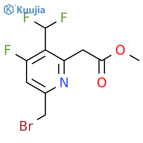 Methyl 6-(bromomethyl)-3-(difluoromethyl)-4-fluoropyridine-2-acetate structure