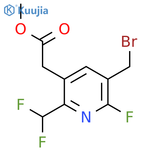 Methyl 3-(bromomethyl)-6-(difluoromethyl)-2-fluoropyridine-5-acetate structure