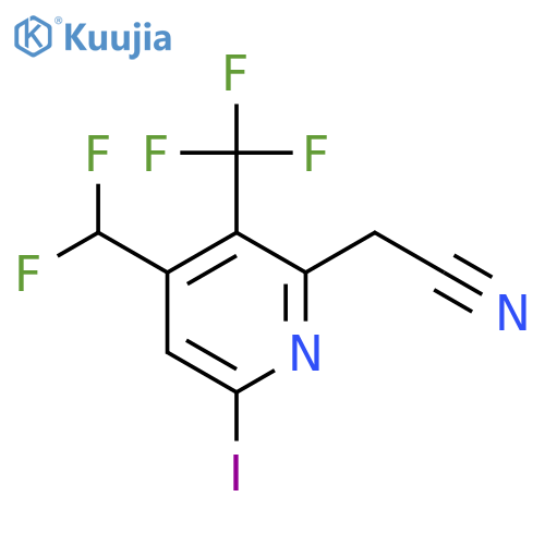 4-(Difluoromethyl)-6-iodo-3-(trifluoromethyl)pyridine-2-acetonitrile structure
