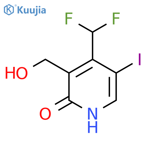 4-(Difluoromethyl)-2-hydroxy-5-iodopyridine-3-methanol structure