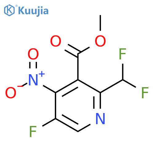 Methyl 2-(difluoromethyl)-5-fluoro-4-nitropyridine-3-carboxylate structure