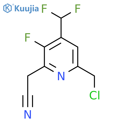 6-(Chloromethyl)-4-(difluoromethyl)-3-fluoropyridine-2-acetonitrile structure