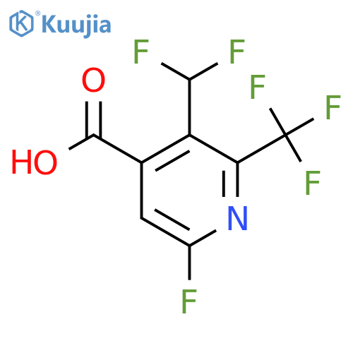 3-(Difluoromethyl)-6-fluoro-2-(trifluoromethyl)pyridine-4-carboxylic acid structure