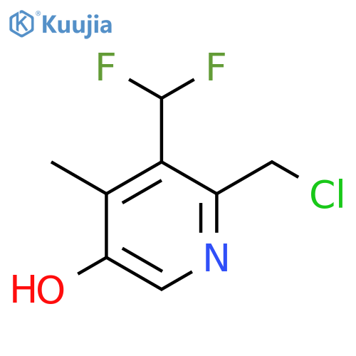 2-(Chloromethyl)-3-(difluoromethyl)-5-hydroxy-4-methylpyridine structure