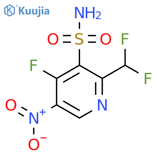 2-(Difluoromethyl)-4-fluoro-5-nitropyridine-3-sulfonamide structure