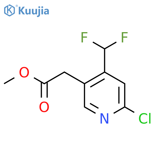 Methyl 2-chloro-4-(difluoromethyl)pyridine-5-acetate structure