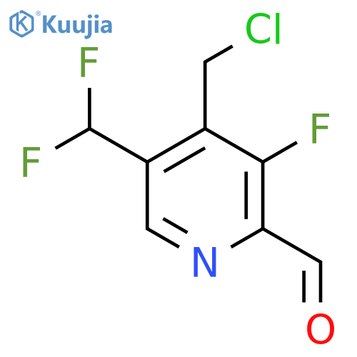 4-(Chloromethyl)-5-(difluoromethyl)-3-fluoropyridine-2-carboxaldehyde structure