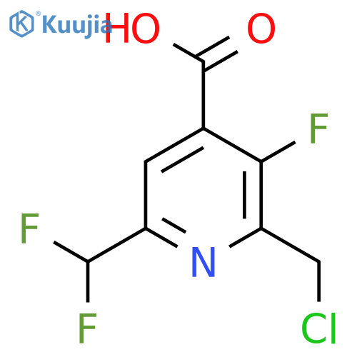 2-(Chloromethyl)-6-(difluoromethyl)-3-fluoropyridine-4-carboxylic acid structure