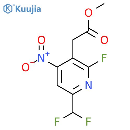 Methyl 6-(difluoromethyl)-2-fluoro-4-nitropyridine-3-acetate structure