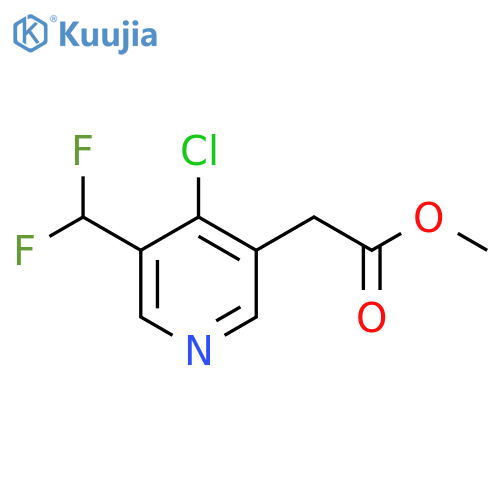 Methyl 4-chloro-3-(difluoromethyl)pyridine-5-acetate structure