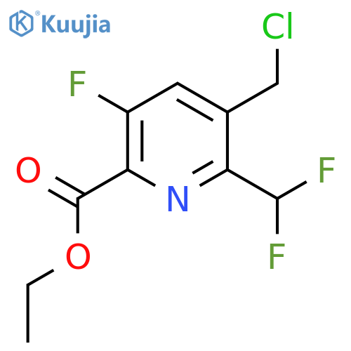 Ethyl 3-(chloromethyl)-2-(difluoromethyl)-5-fluoropyridine-6-carboxylate structure