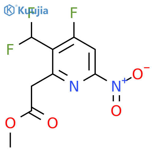 Methyl 3-(difluoromethyl)-4-fluoro-6-nitropyridine-2-acetate structure