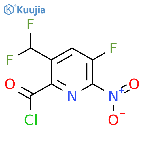 3-(Difluoromethyl)-5-fluoro-6-nitropyridine-2-carbonyl chloride structure