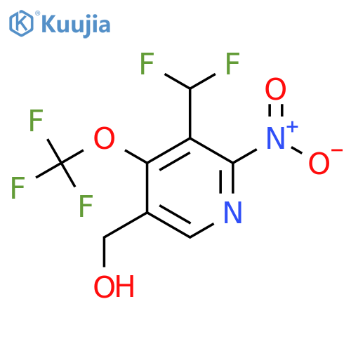 3-(Difluoromethyl)-2-nitro-4-(trifluoromethoxy)pyridine-5-methanol structure