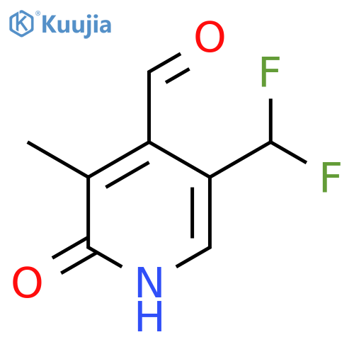 5-(Difluoromethyl)-2-hydroxy-3-methylpyridine-4-carboxaldehyde structure