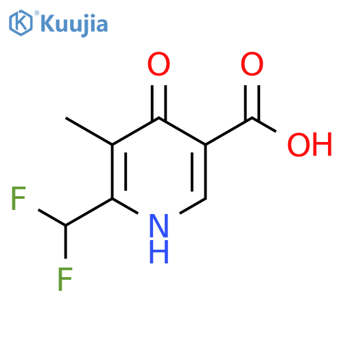 2-(Difluoromethyl)-4-hydroxy-3-methylpyridine-5-carboxylic acid structure