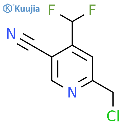 2-(Chloromethyl)-5-cyano-4-(difluoromethyl)pyridine structure