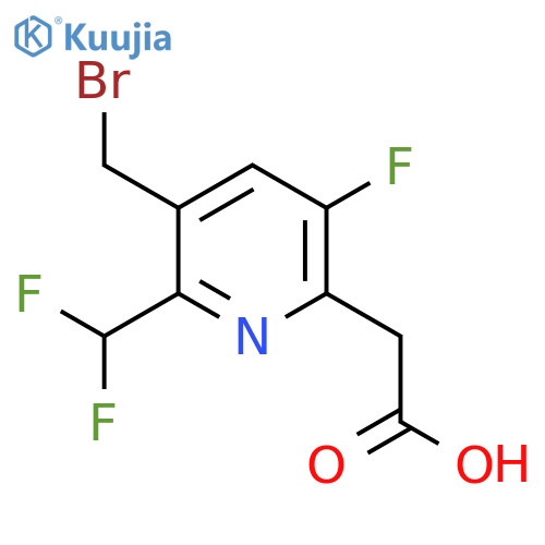 3-(Bromomethyl)-2-(difluoromethyl)-5-fluoropyridine-6-acetic acid structure